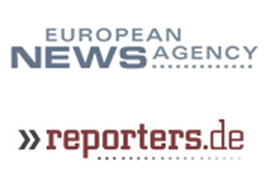 Logos der European News Agency und von Reporters.de